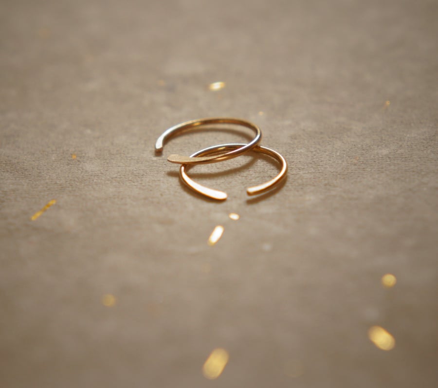 Simple 14k Gold Filled Petit Loop Earrings