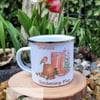 Personalised enamel gardening mug 