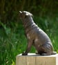 Sitting Puggle Dog Statue Large Bronze Resin Sculpture - Image 5