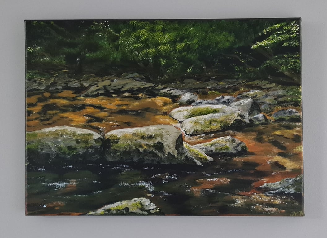 Original painting of The River Dart, Devon. 