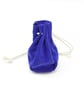 Royal blue suede drawstring pouch - Image 5