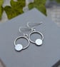Sterling Silver Circle Earrings with Textured Discs - JBJ1107 - Image 7