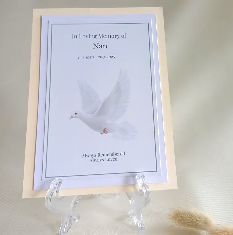 Personalised Memorial Keepsake Card, In Loving Memory Gift, Remembrance Keepsake