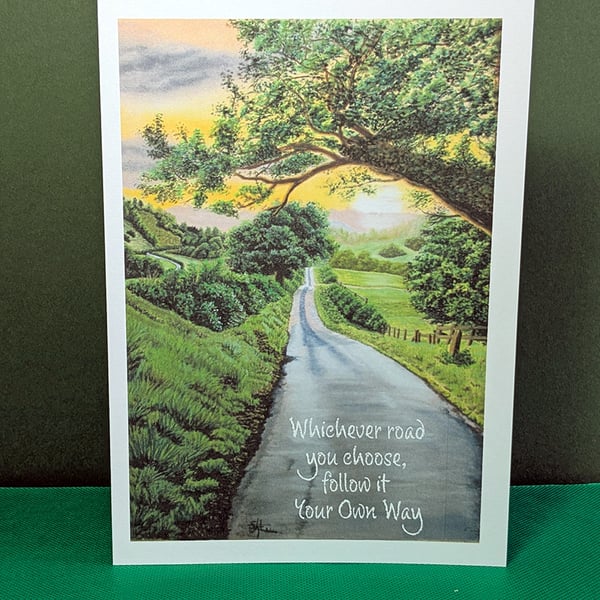 Dawn After the Rain Art Card: Blank or Personalised A5-Size Greetings Card