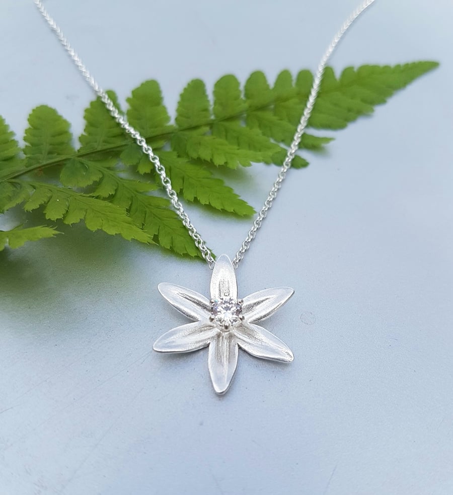 Diamond Daffodil Necklace