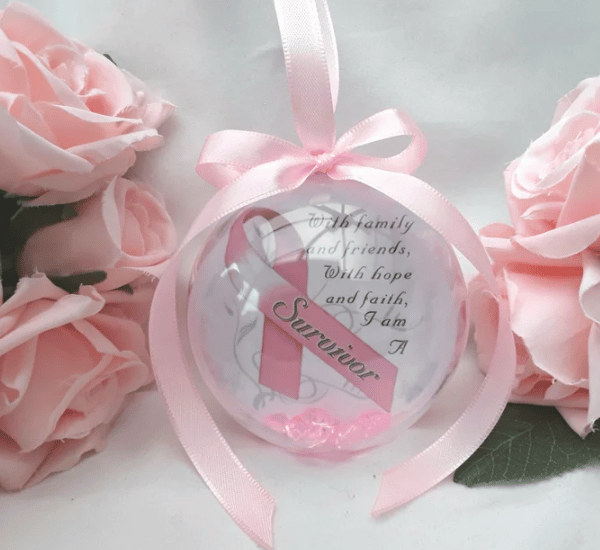 3 sizes Beautiful Breast Cancer Survivor Ornament,Breast Cancer Survivor Gift