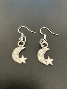 moon stars charm hook earrings