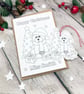 Coloured By Christmas Card & Gift Tag - Christmas Bear - Personalised  - Image 2