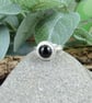 Sterling Silver and Black Onyx Ring, Adjustable Fit