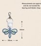 Celtic Dragonfly Keyring - Embroidered Faux Leather Bag Charm - Image 6