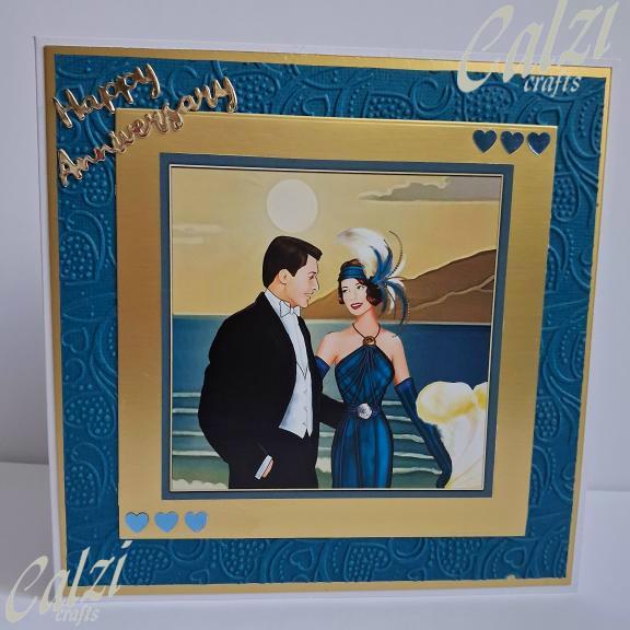 Deco Couple Anniversary Card