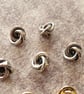 12.5mm 20L Antique Silver Knot Buttons Lightweight - Image 1