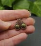 Copper Wire Wrapped Unakite Earrings - Image 7