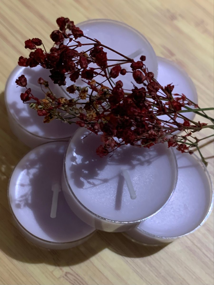 6 Lilac Soy Wax Essential Oil Tealight Sleepy Lavender