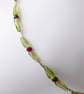 Peridot and Ruby Necklace with Sterling and Fine Silver  - Image 2