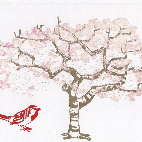 Cherry Tree - Greetings Card