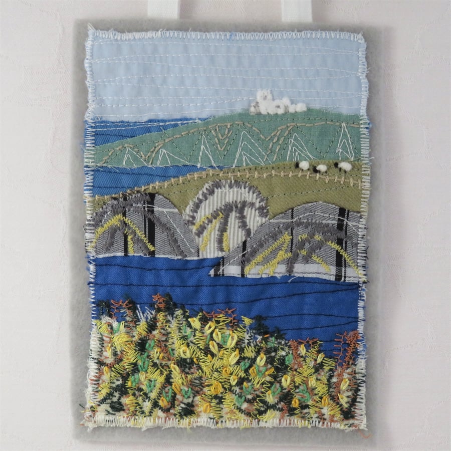 Point Lynas Lighthouse from Coastal Path - Textile Hanging