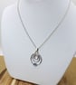 Silver pendant with blue Agate stone - Image 6