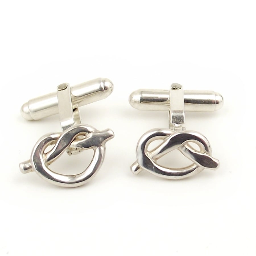 Knot cufflinks, handmade cufflinks, designer cu... Folksy