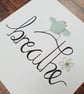 Handwritten sea glass BREATHE  - Image 7