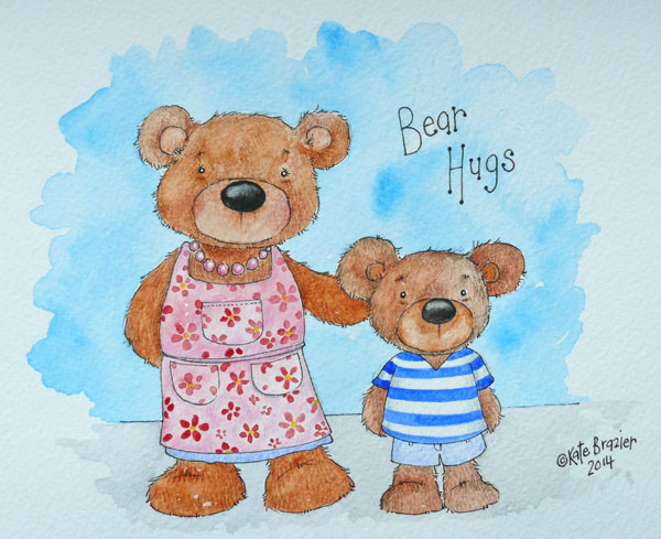 Bear Hugs - An original illustration by KateCreates