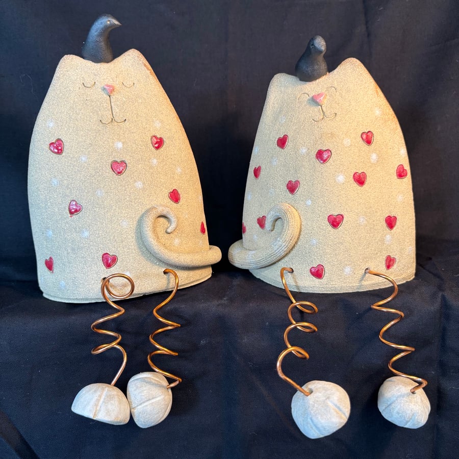 Cat with springy legs