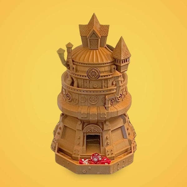 Artificer Dice Tower: 3D Printed D&D Tabletop Accessory