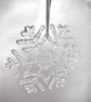 Frosty Fused Glass Snowflake - Image 3