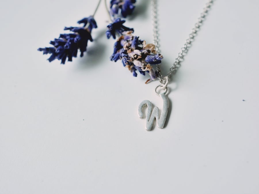 Eco Silver Letter Pendant