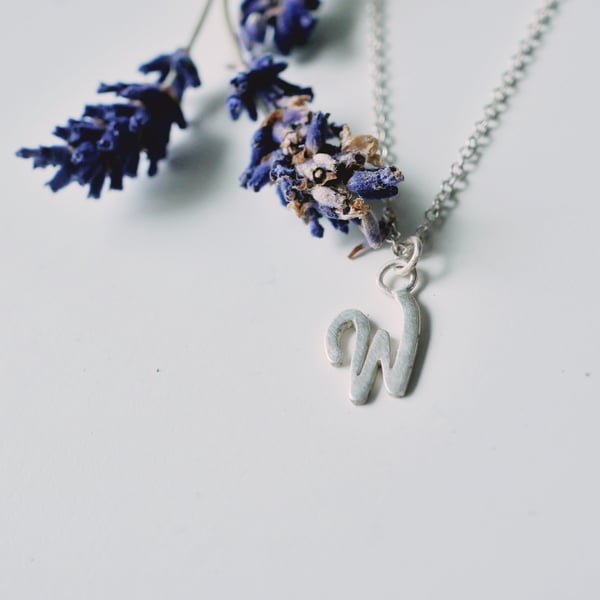 Eco Silver Letter Pendant