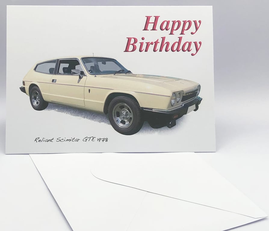 Reliant Scimitar GTE 1978 - Birthday, Anniversary, Retirement or Plain Card