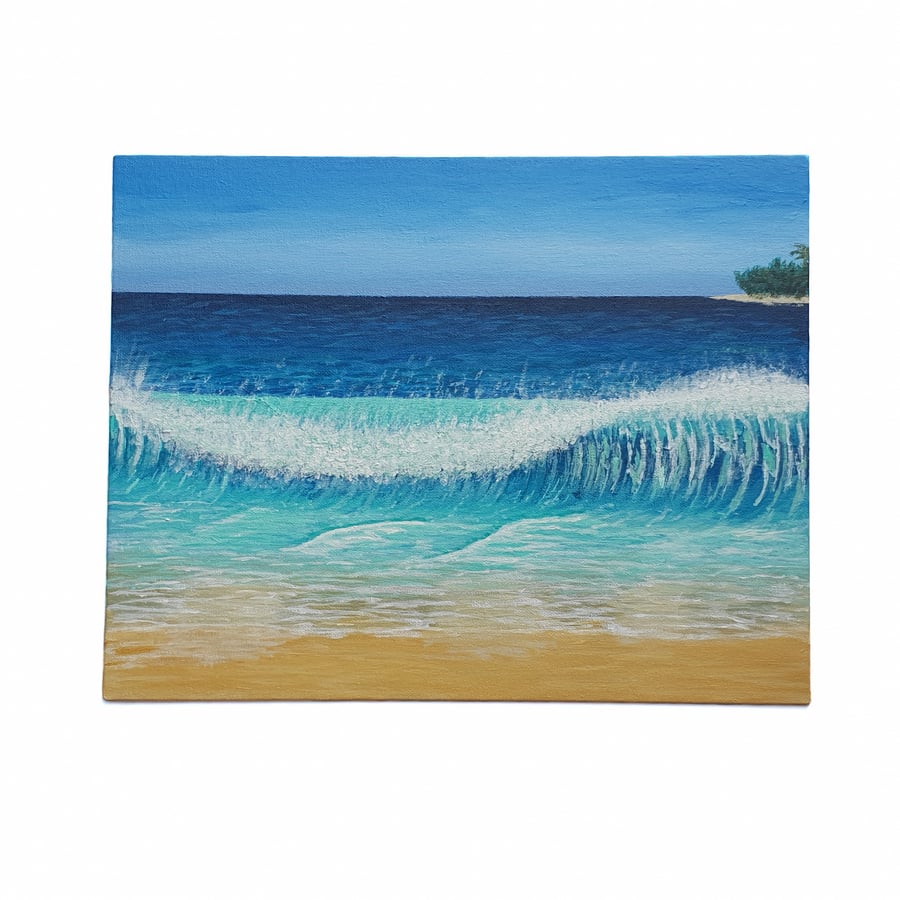 Beach scene - original acrylic painting 