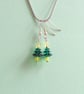 Christmas Tree with Star Crystal earrings "Lime" - Image 1