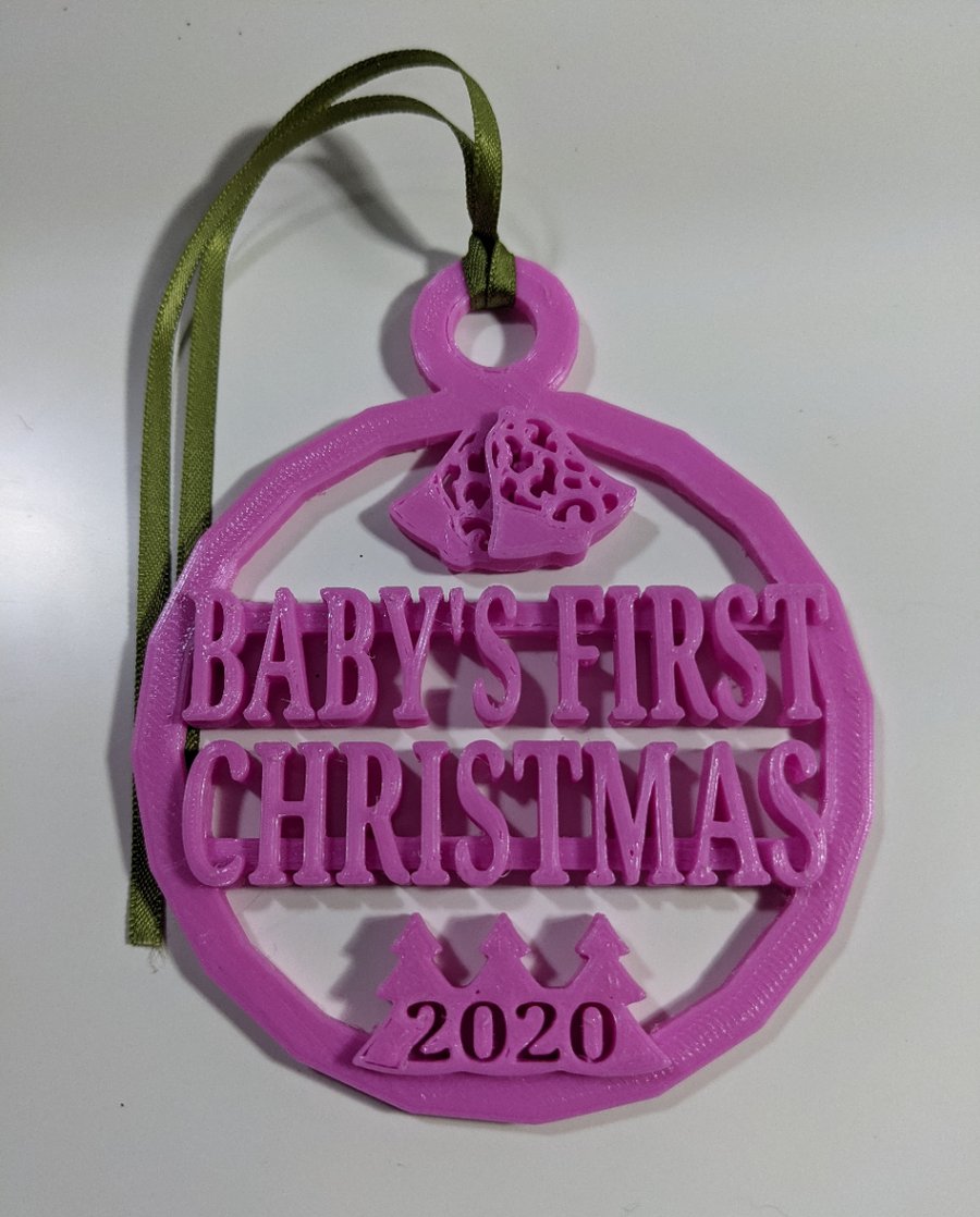 Baby's first Christmas bauble decoration 
