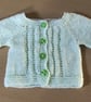 Mint green baby cardigan new born - Image 1