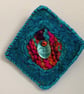 Sari Silk & Wool Brooch. - Image 1