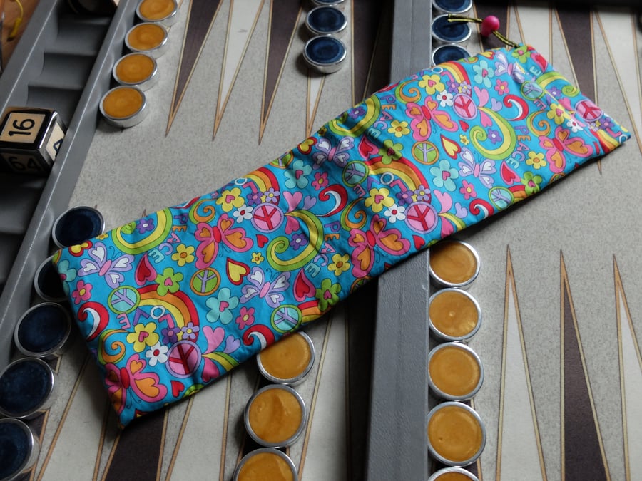 Camera stand bag for small take-apart camera stand Flower-power fabric