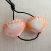 orange shell lampwork glass beads