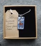 Handmade Ceramic Deer Pendant in blue - Image 5