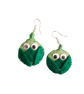 handmade felt Brussel sprout earrings - Image 5