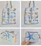 Tote bag with clip-in coin purse matching set beachcomber seaside theme - Image 5