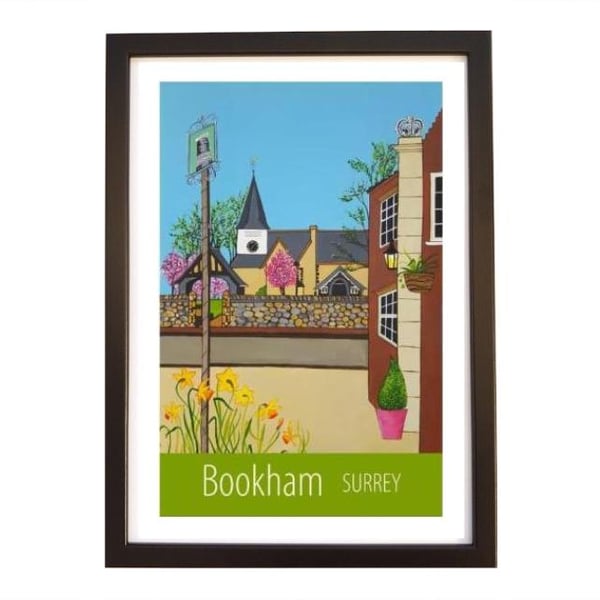 Bookham Surrey travel poster print by Susie West