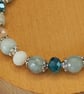 Aquamarine and Mixed Crystal Rondelle Bracelet - Image 6
