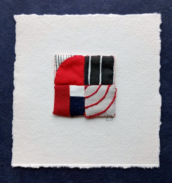 No 3 Miniature Textile Art Quilt