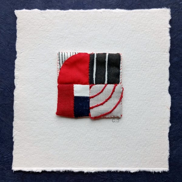 No 3 Miniature Textile Art Quilt