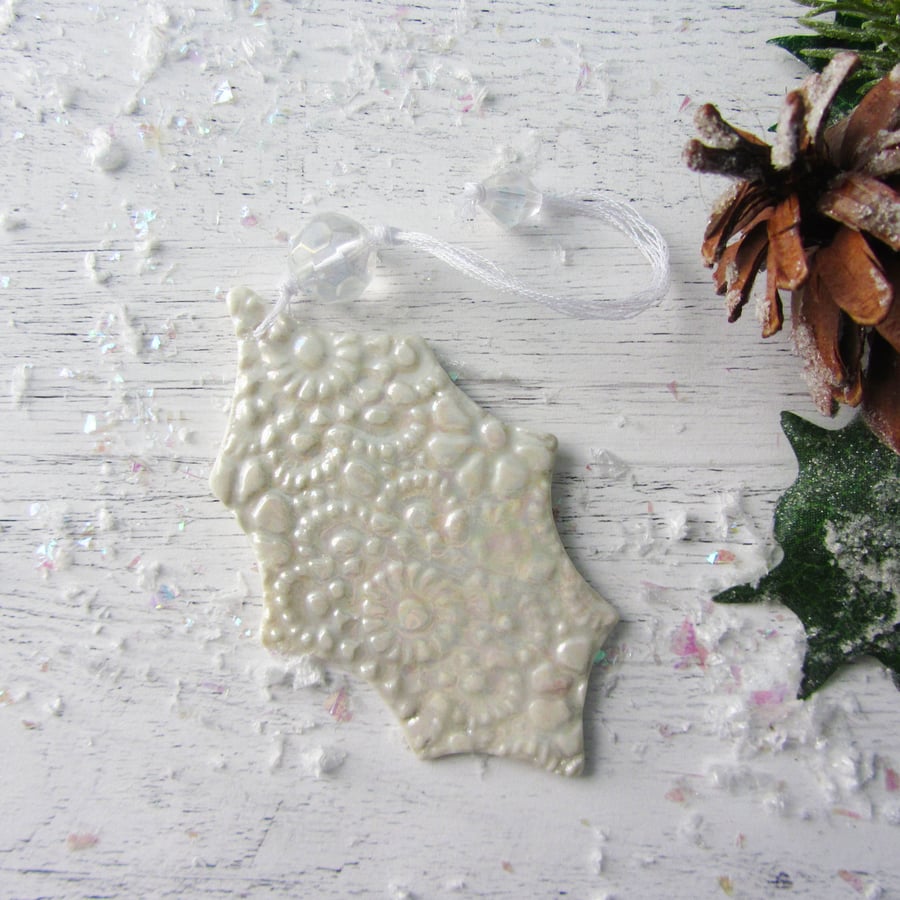 Mother of Pearl Holly decoration