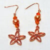 Orange and Copper Earrings