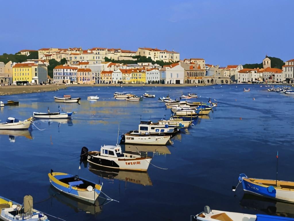 A4 Print Padstow Cornwall Boats 