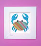 Multicoloured batik 'Crab' fabric picture - 6x6'' inc mount by CrossParkCrafts - Image 6
