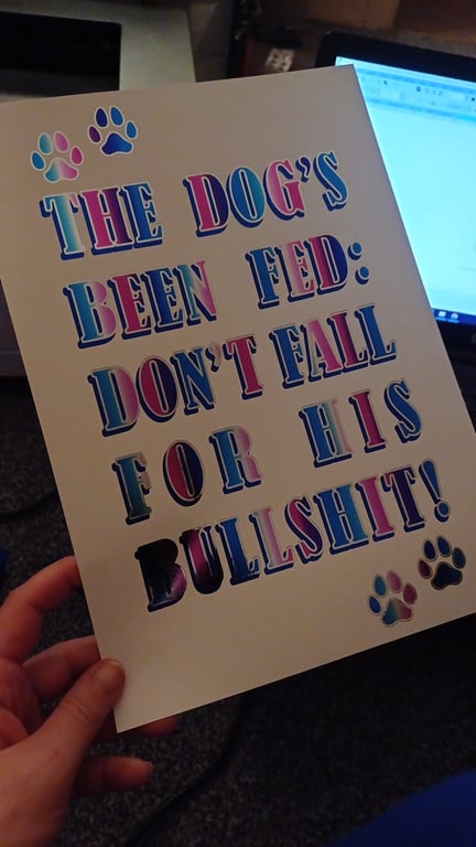 The Dogs Been fed Don't fall for his BS